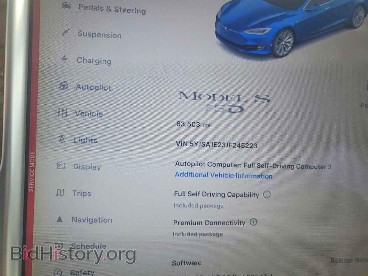 2018 TESLA MODEL S - VIN: 5YJSA1E23JF245223 - Photo 9