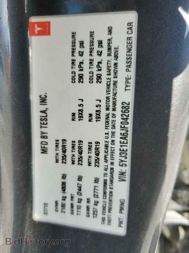 2018 TESLA MODEL 3 - VIN: 5YJ3E1EA6JF042682 - Photo 13