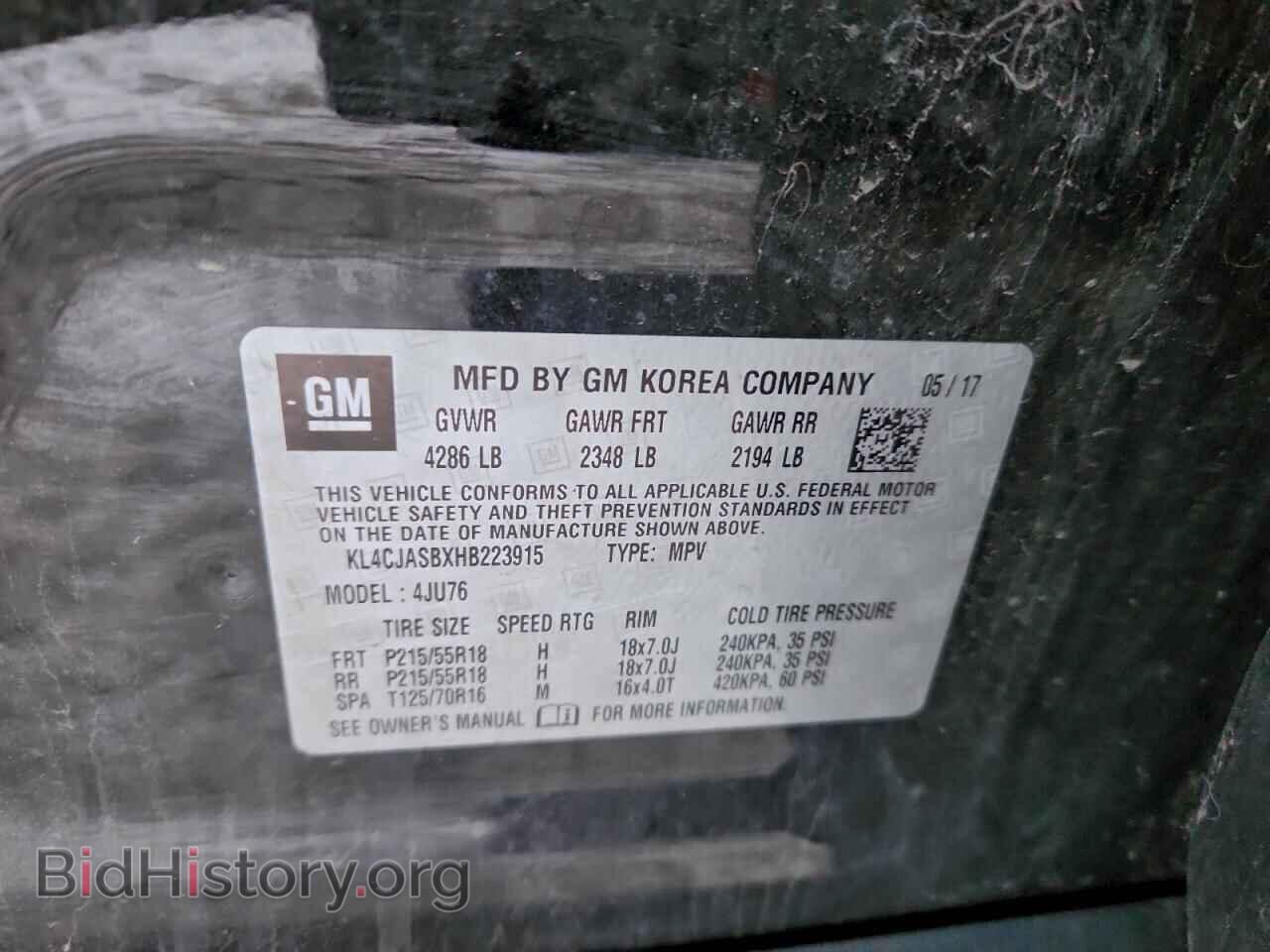 2017 BUICK ENCORE - VIN: KL4CJASBXHB223915 - Photo 12