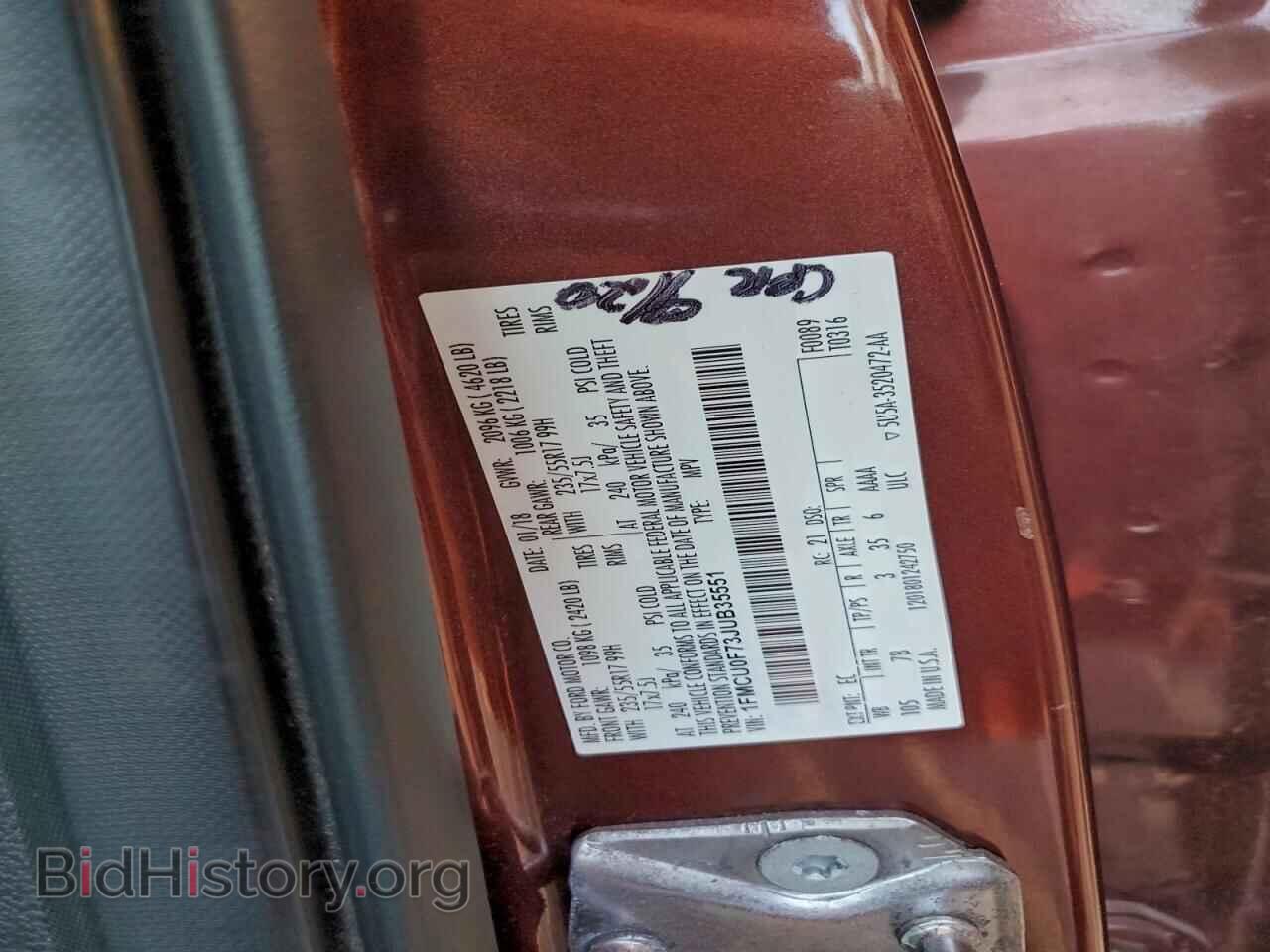 2018 FORD ESCAPE - VIN: 1FMCU0F73JUB35551 - Фото 12