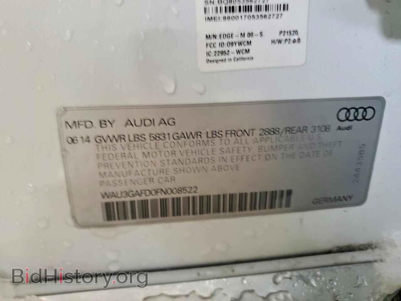 2015 AUDI A8 - VIN: WAU3GAFD0FN008522 - Фото 12