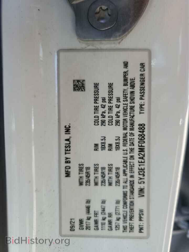 2021 TESLA MODEL 3 - VIN: 5YJ3E1EA2MF068488 - Photo 13