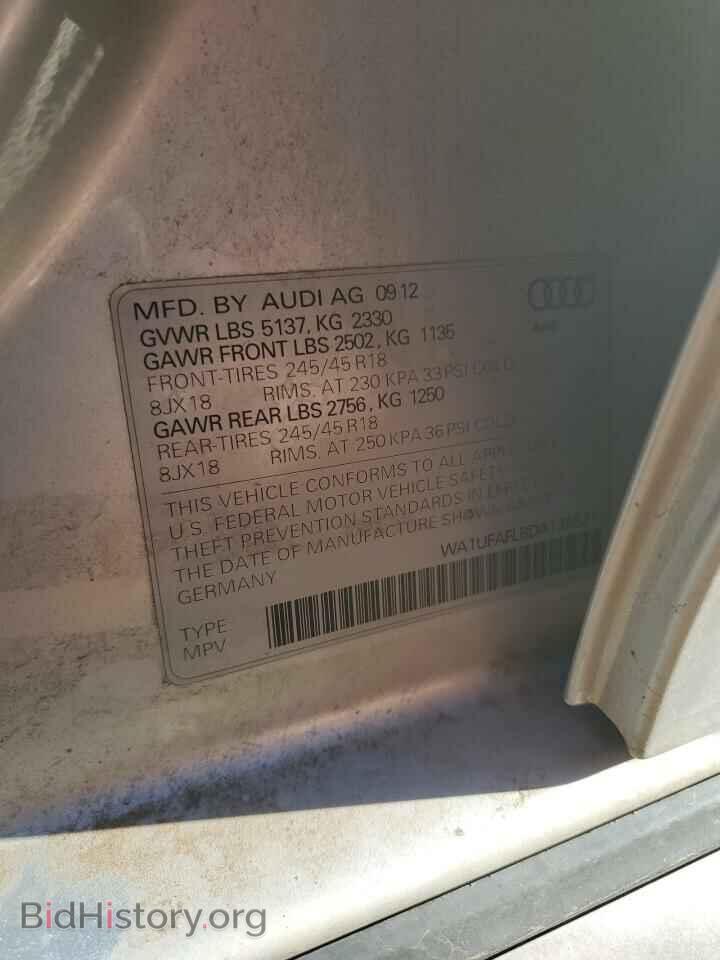 2013 AUDI A4 - VIN: WA1UFAFL8DA135521 - Фото 12