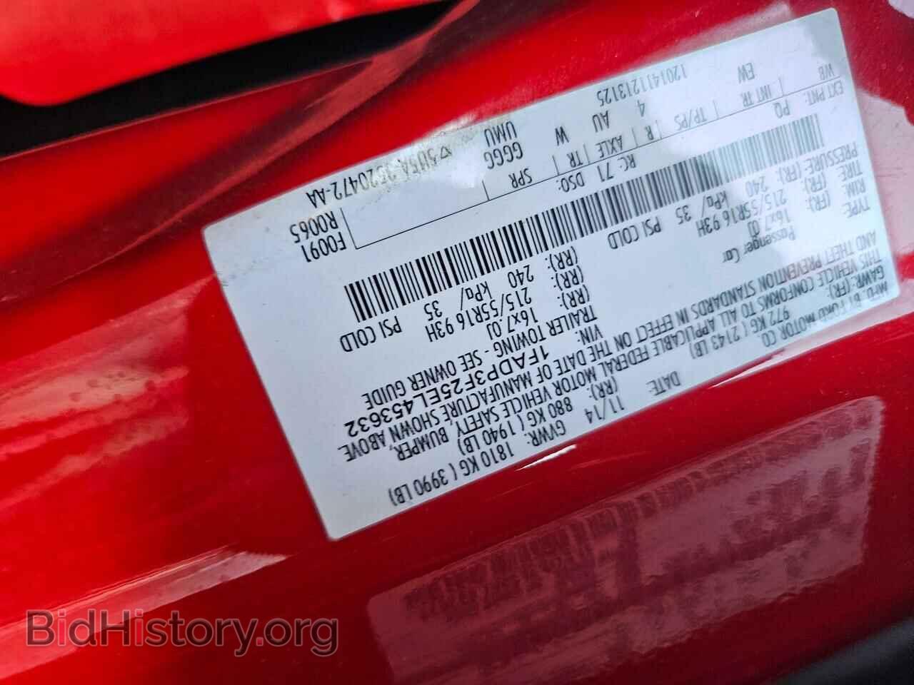 2014 FORD FOCUS - VIN: 1FADP3F25EL453632 - Фото 10