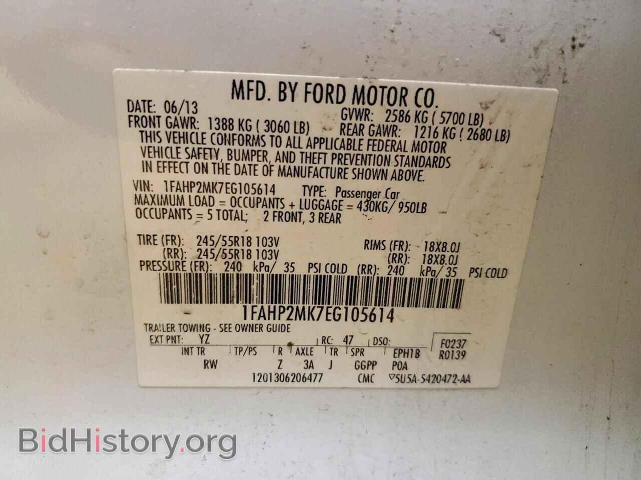2014 FORD TAURUS - VIN: 1FAHP2MK7EG105614 - Фото 13