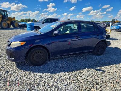 2013 Toyota COROLLA L, blue — VIN 5YFBU4EE3DP186637, Copart