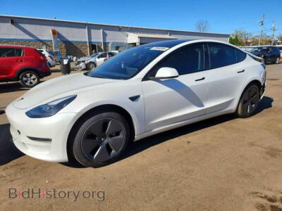 2022 Tesla MODEL 3, white — VIN 5YJ3E1EB0NF107489, Copart