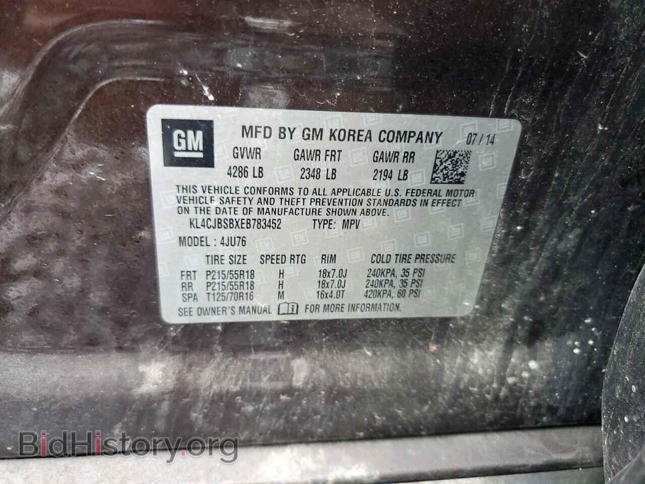 2014 BUICK ENCORE - VIN: KL4CJBSBXEB783452 - Photo 13