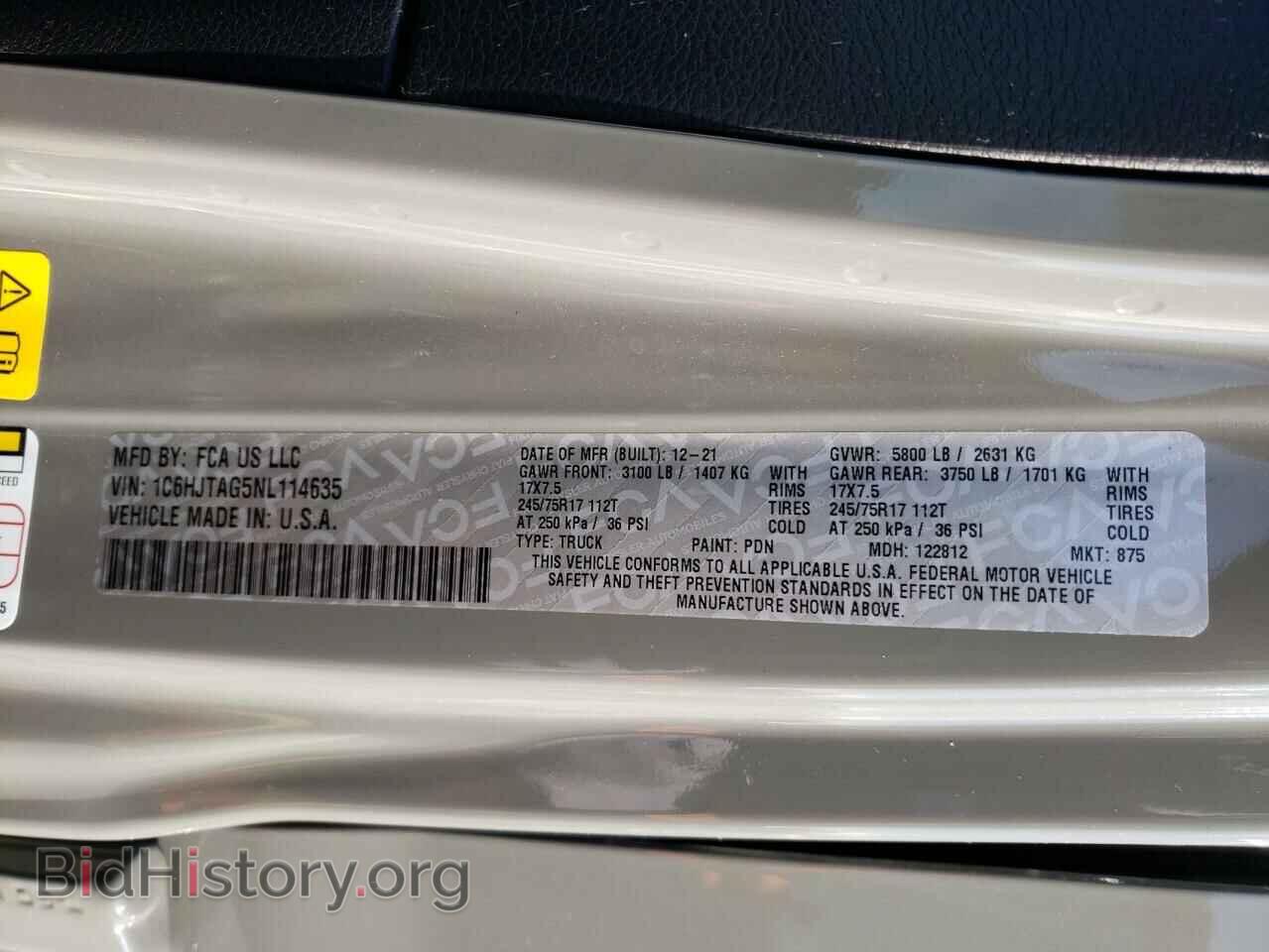 2022 JEEP GLADIATOR - VIN: 1C6HJTAG5NL114635 - Фото 12