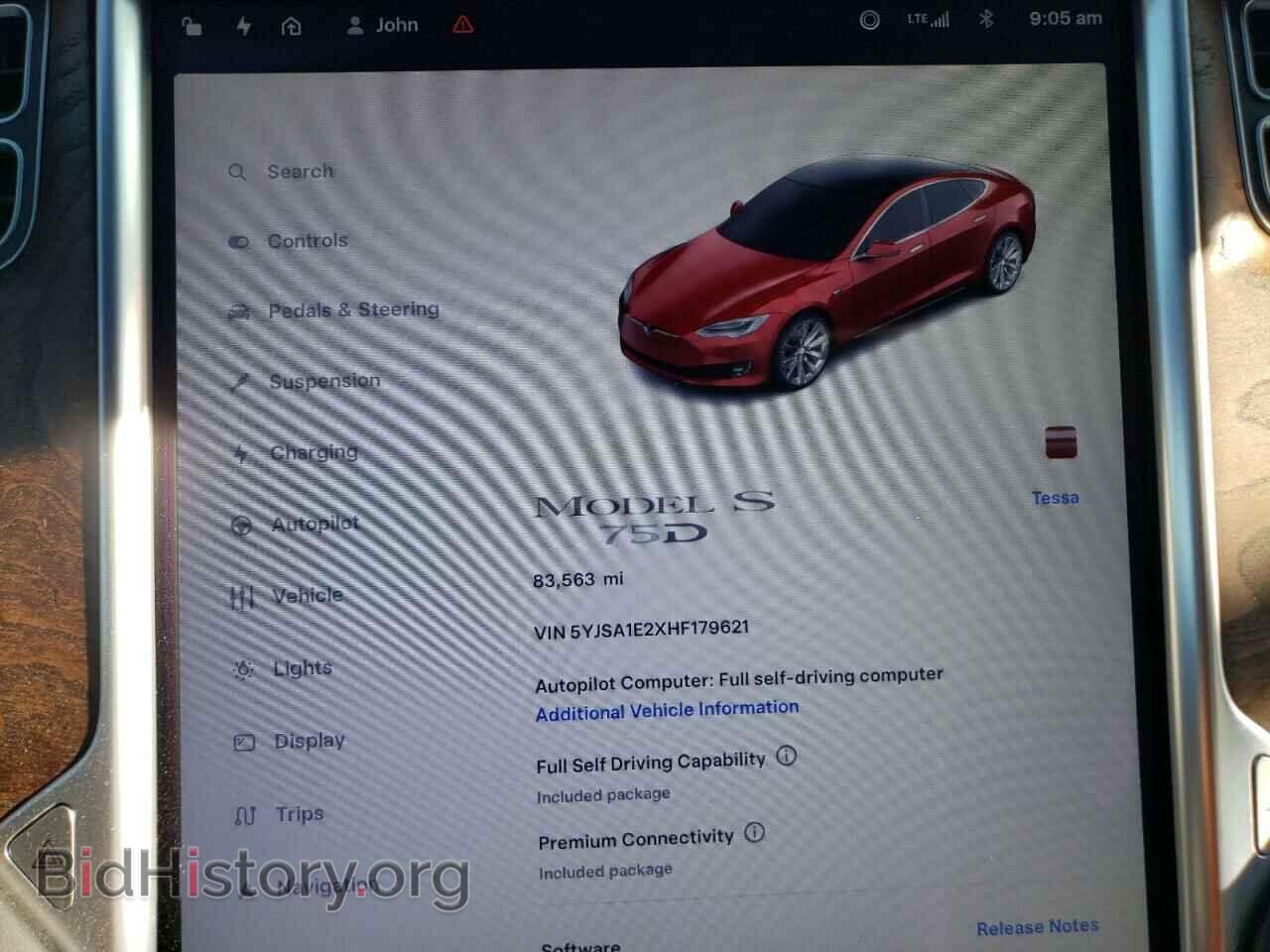 2017 TESLA MODEL S - VIN: 5YJSA1E2XHF179621 - Photo 9