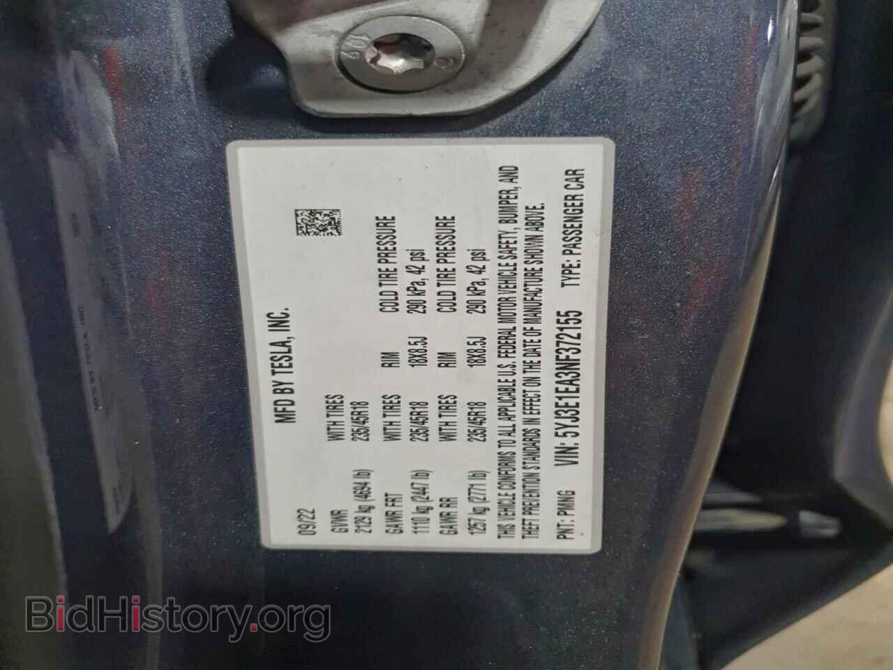 2022 TESLA MODEL 3 - VIN: 5YJ3E1EA3NF372155 - Photo 13