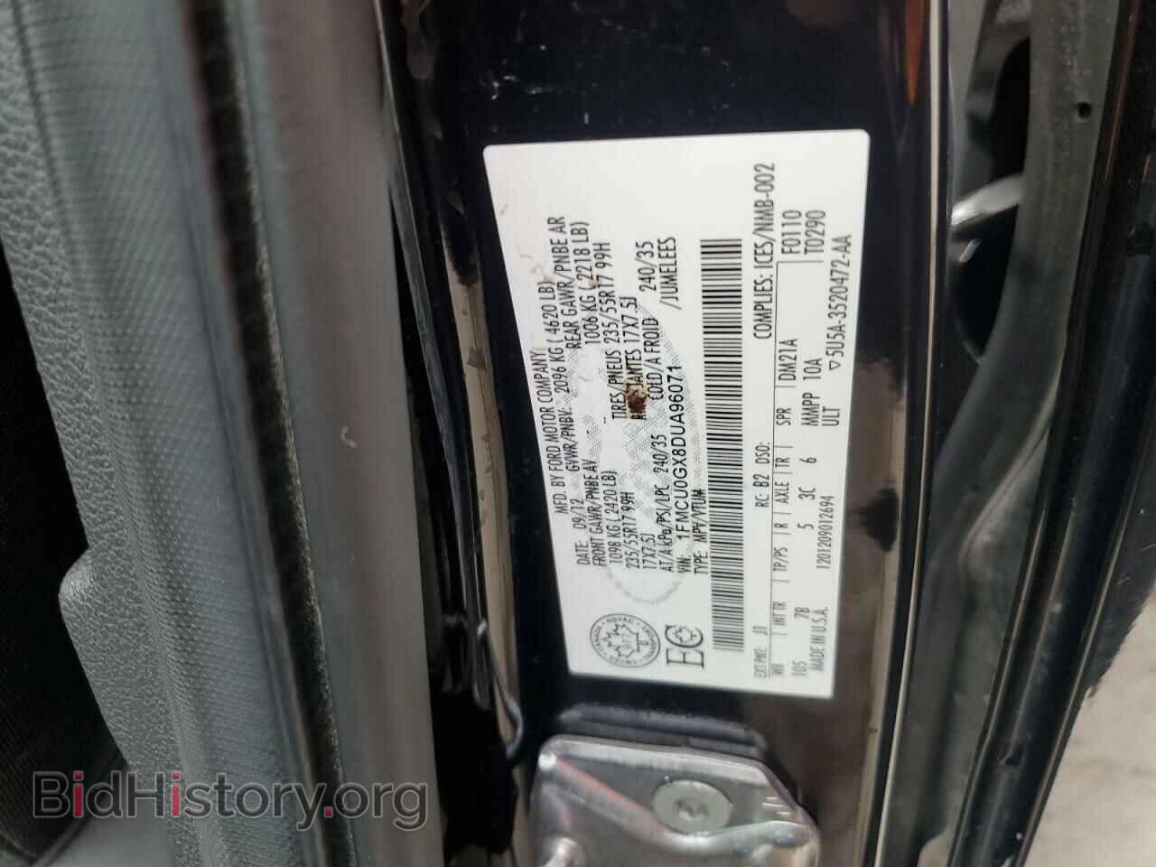 2013 FORD ESCAPE - VIN: 1FMCU0GX8DUA96071 - Фото 13