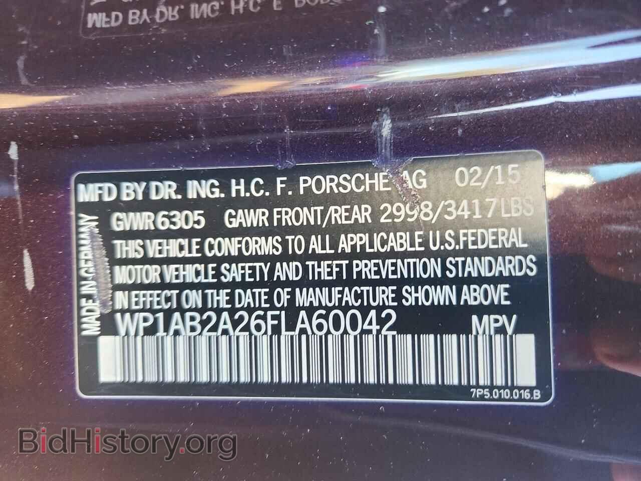 2015 PORSCHE CAYENNE - VIN: WP1AB2A26FLA60042 - Photo 13