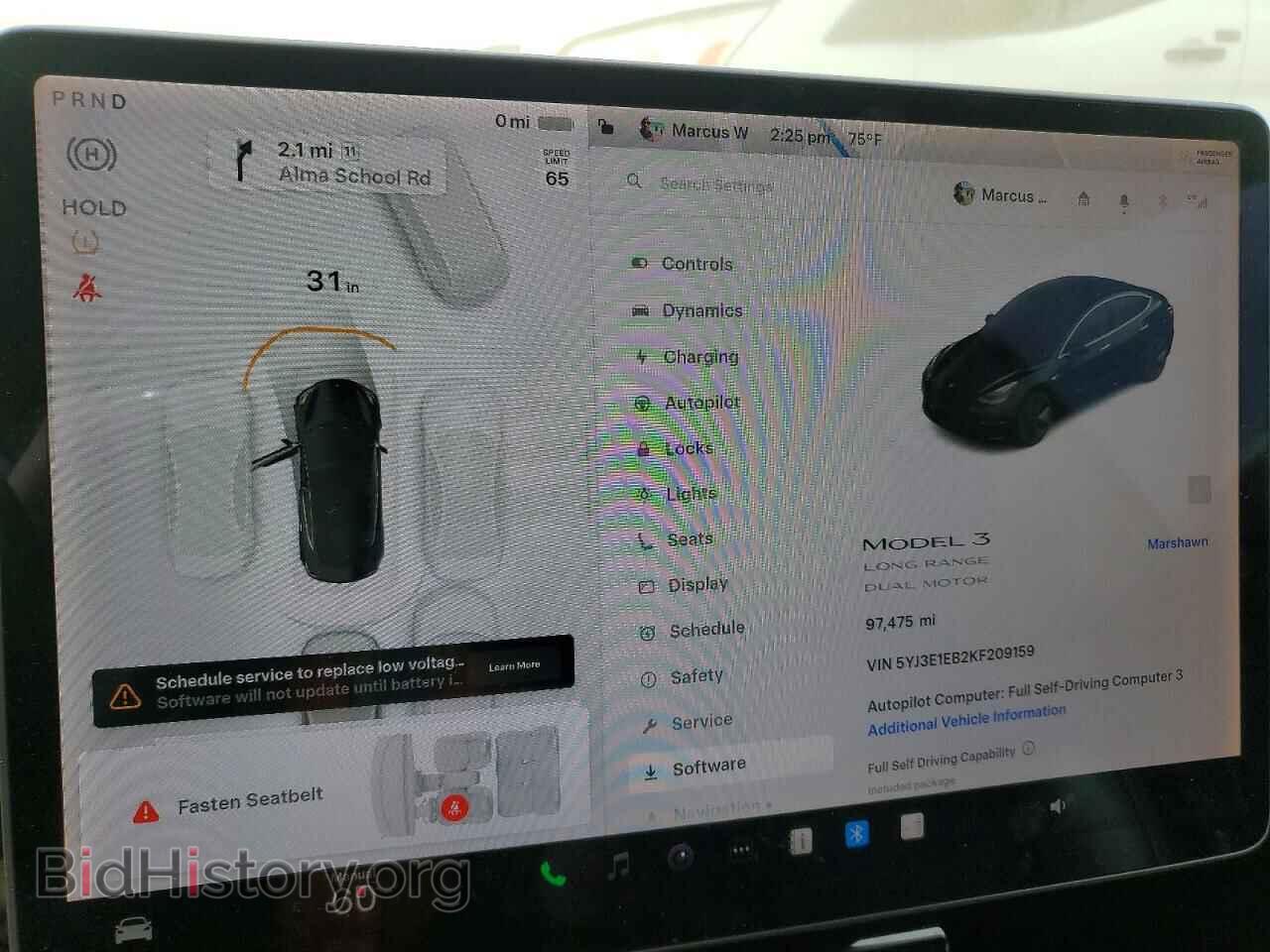 2019 TESLA MODEL 3 - VIN: 5YJ3E1EB2KF209159 - Photo 9