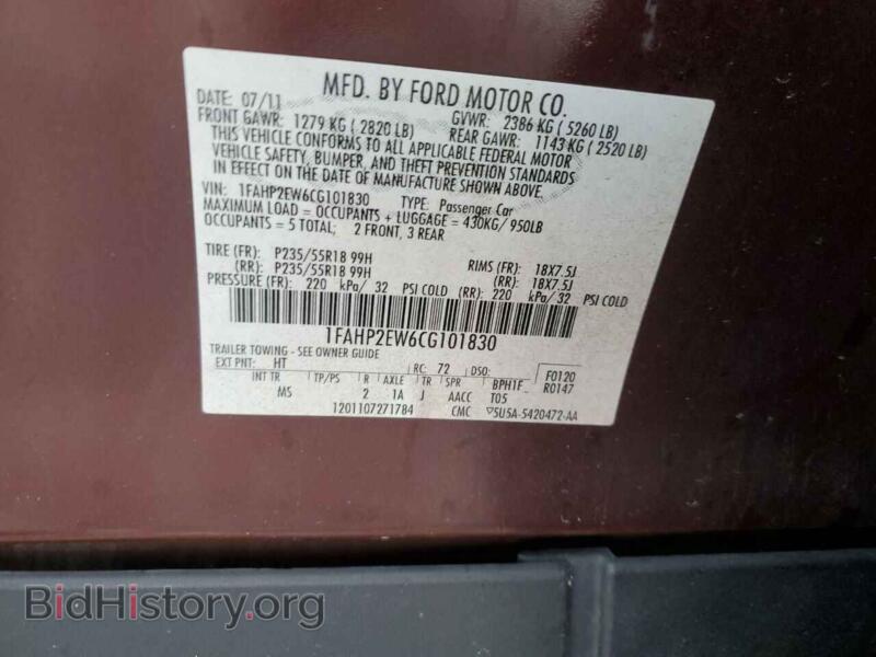 2012 Ford TAURUS (VIN 1FAHP2EW6CG101830) — photo 12 of 12