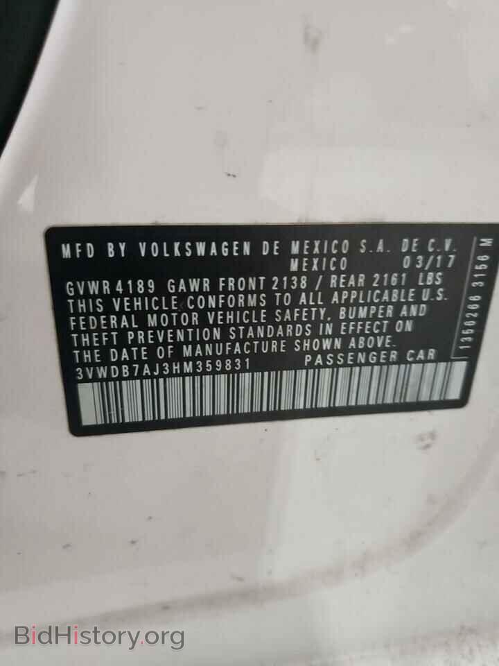 2017 VOLKSWAGEN JETTA - VIN: 3VWDB7AJ3HM359831 - Фото 12