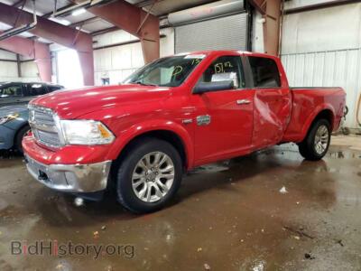 2015 RAM 1500 Longhorn, red — VIN 1C6RR7WT5FS589171, Copart