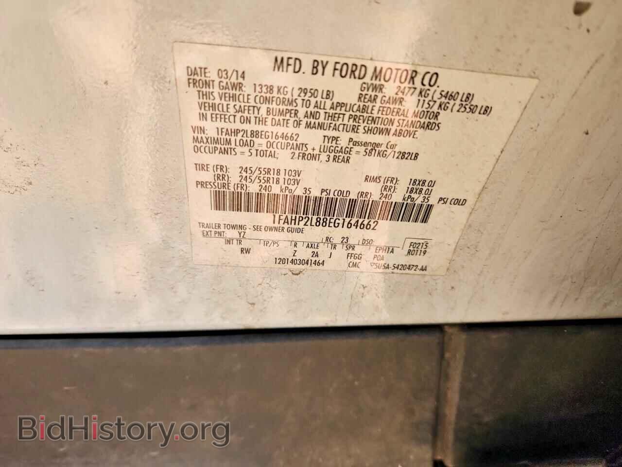 2014 FORD TAURUS - VIN: 1FAHP2L88EG164662 - Photo 12