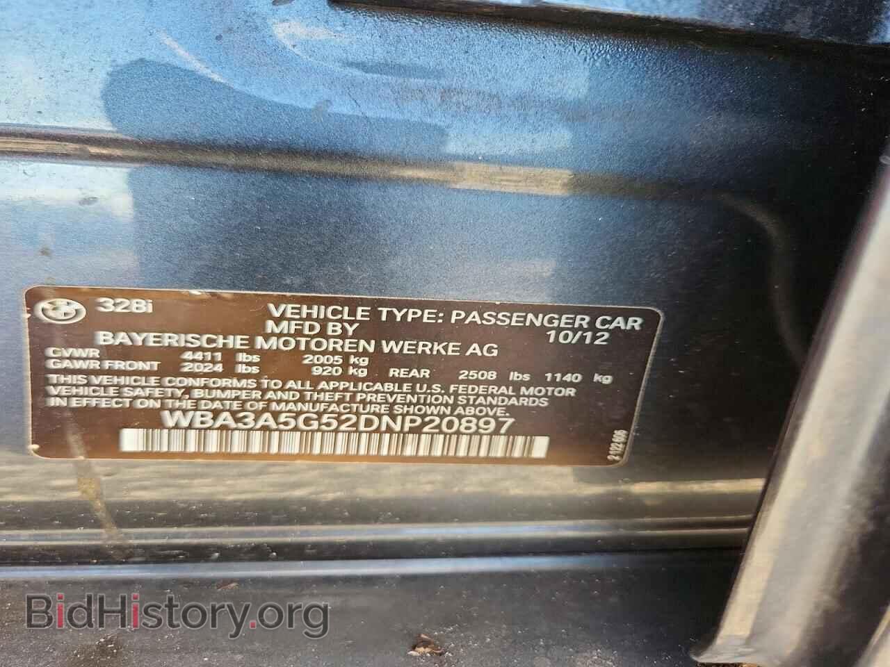 2013 BMW 3 SERIES - VIN: WBA3A5G52DNP20897 - Фото 12
