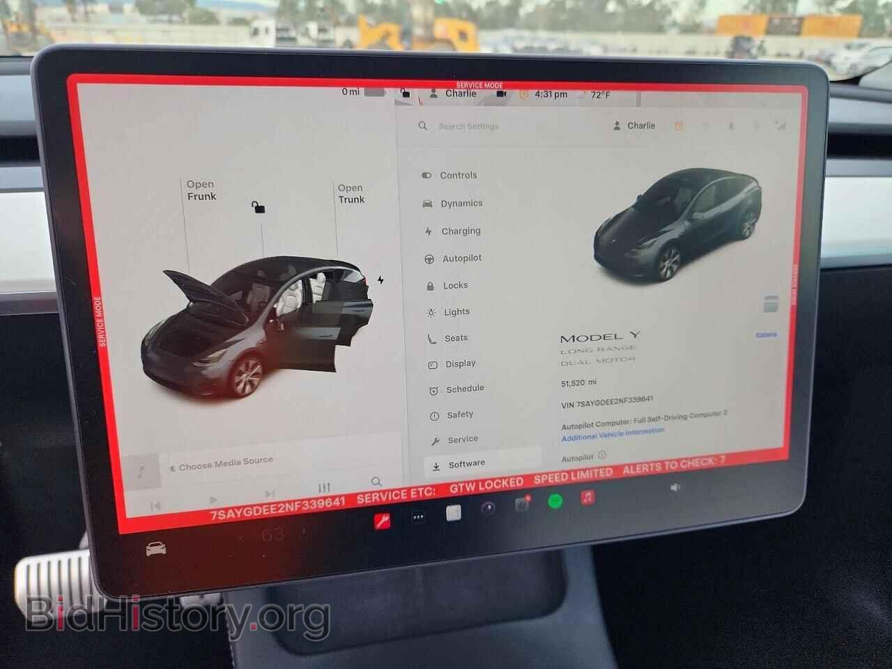 2022 TESLA MODEL Y - VIN: 7SAYGDEE2NF339641 - Фото 9