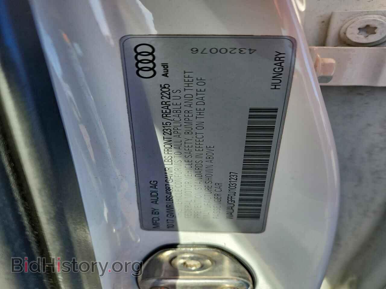 2018 AUDI A3 - VIN: WAUAUGFF0J1031237 - Фото 12