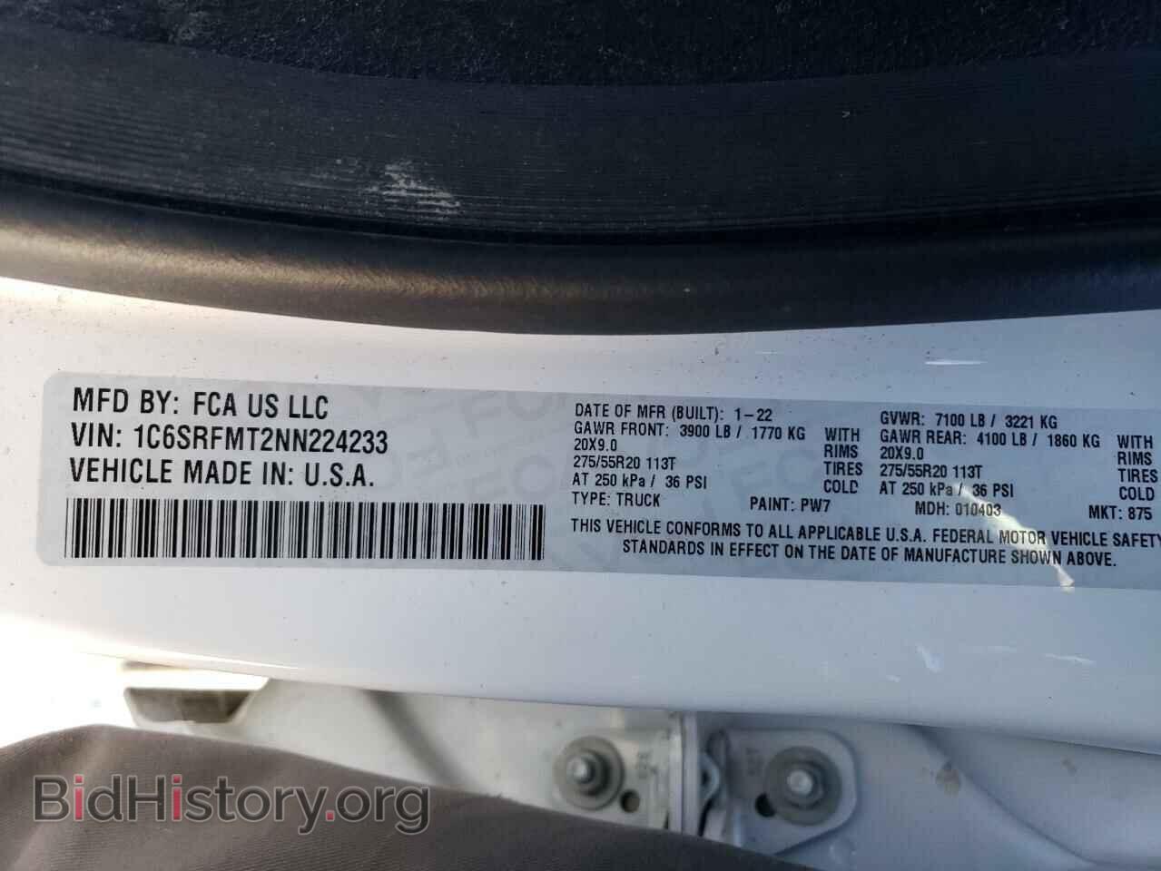2022 RAM 1500 - VIN: 1C6SRFMT2NN224233 - Фото 13