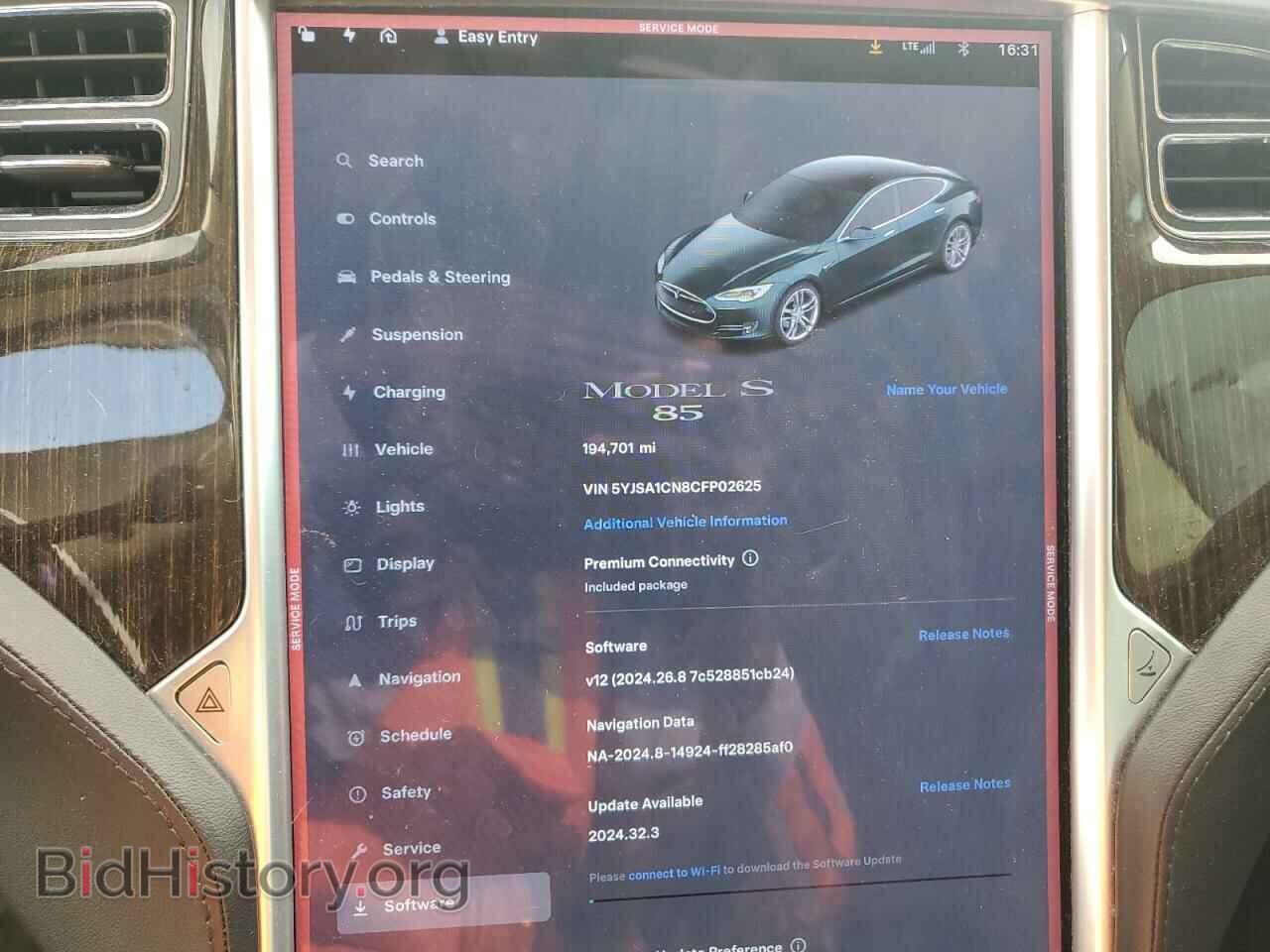 2012 TESLA MODEL S - VIN: 5YJSA1CN8CFP02625 - Photo 9