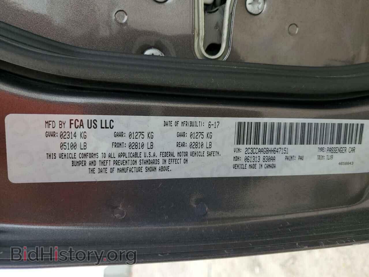 2017 CHRYSLER 300 - VIN: 2C3CCAAG8HH647151 - Фото 12