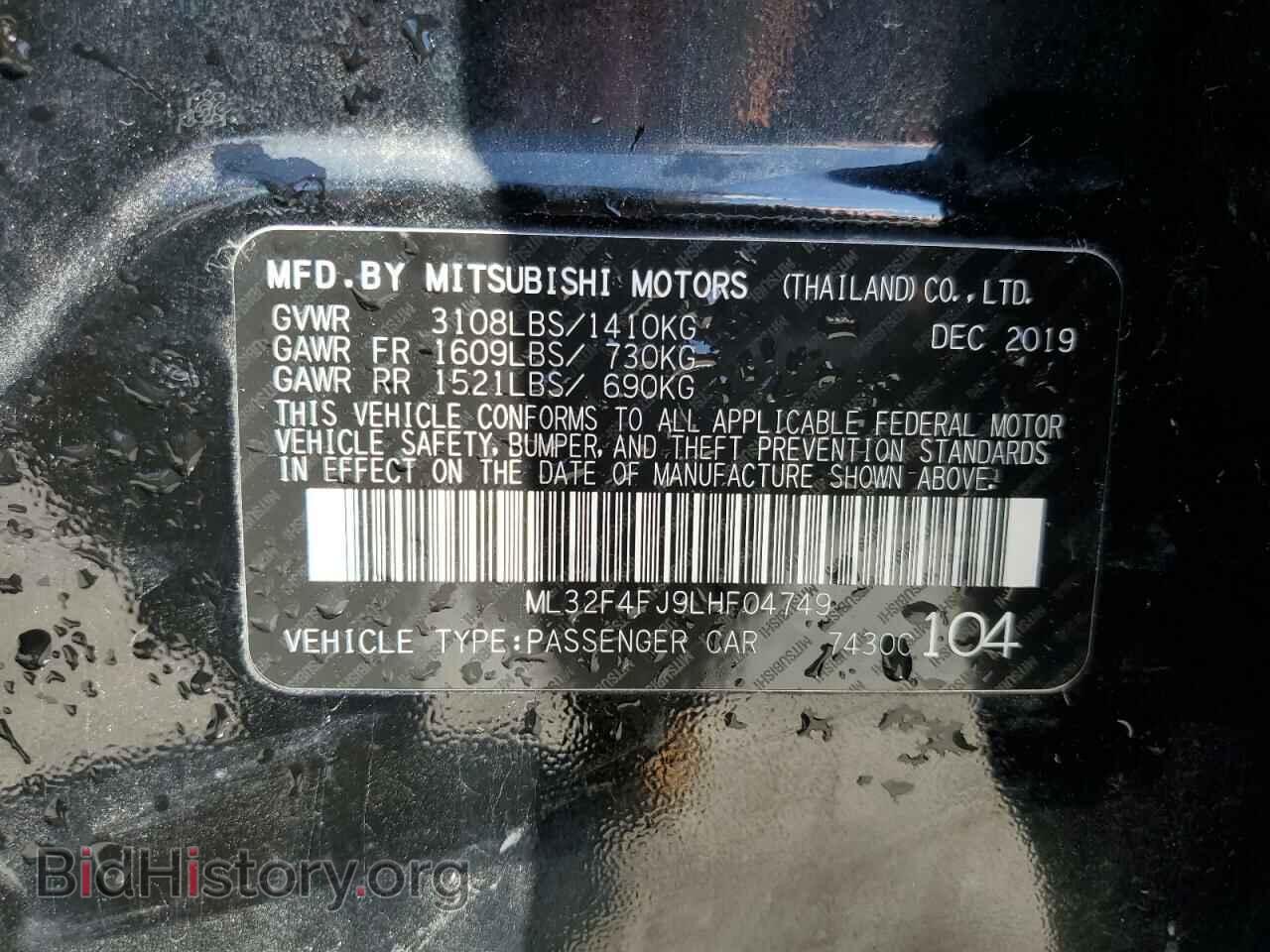 2020 MITSUBISHI MIRAGE - VIN: ML32F4FJ9LHF04749 - Фото 12