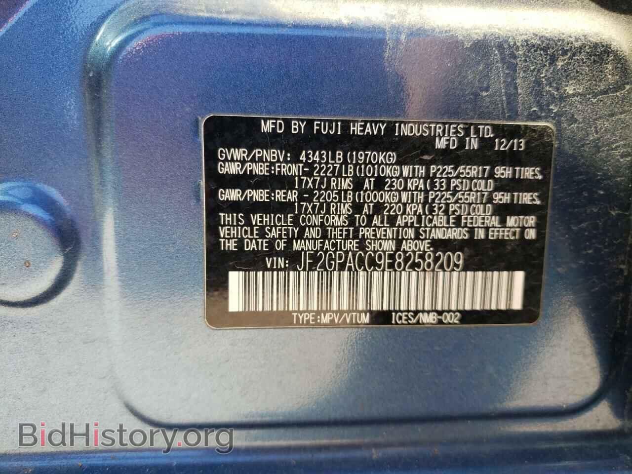 2014 SUBARU XV - VIN: JF2GPACC9E8258209 - Фото 12