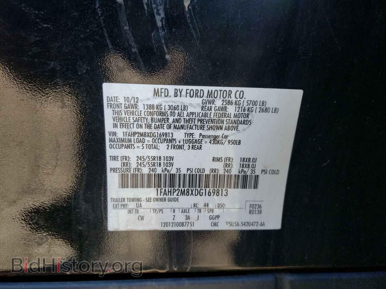 2013 FORD TAURUS - VIN: 1FAHP2M8XDG169813 - Фото 12