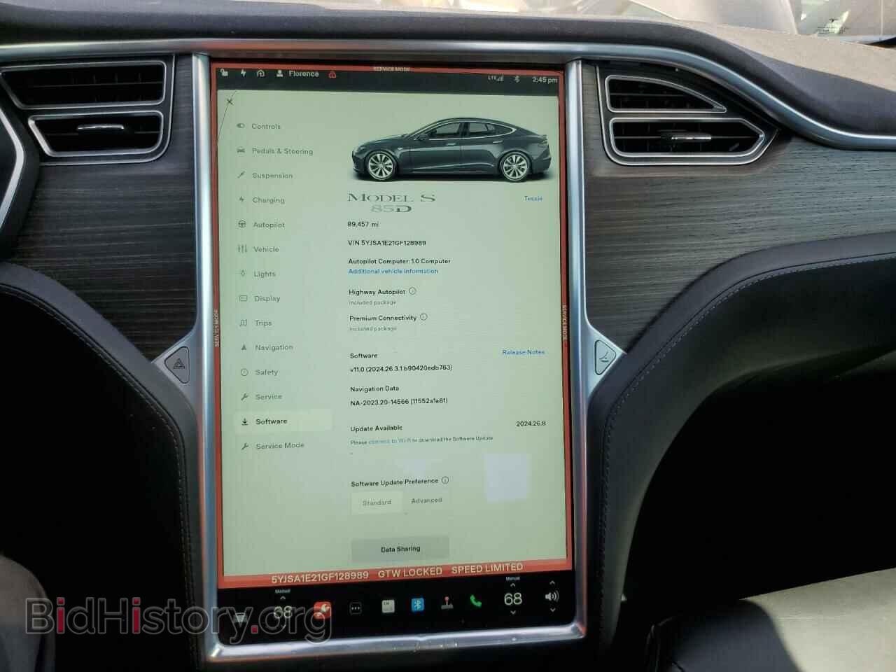 2016 TESLA MODEL S - VIN: 5YJSA1E21GF128989 - Фото 9