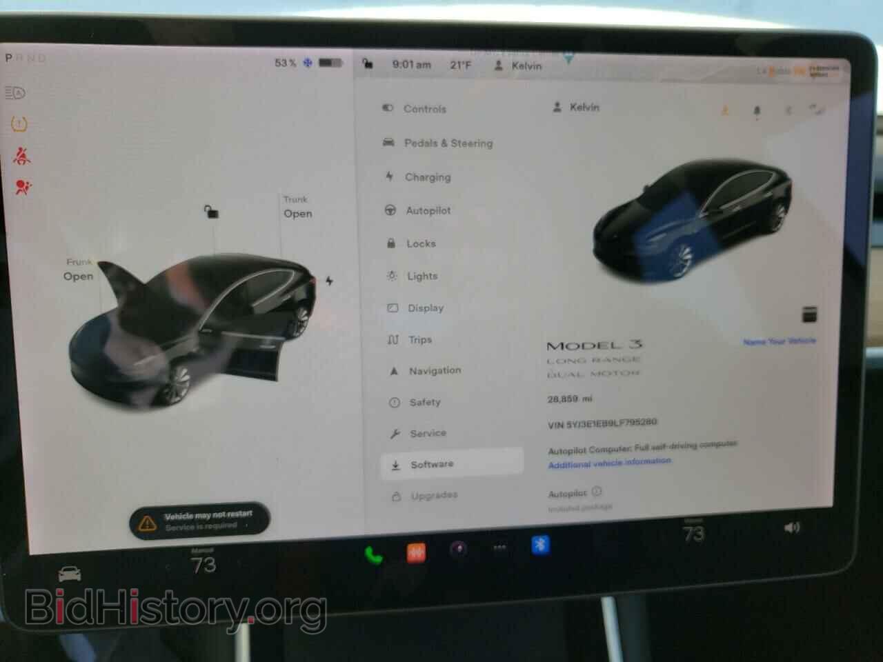 2020 TESLA MODEL 3 - VIN: 5YJ3E1EB9LF795280 - Photo 9