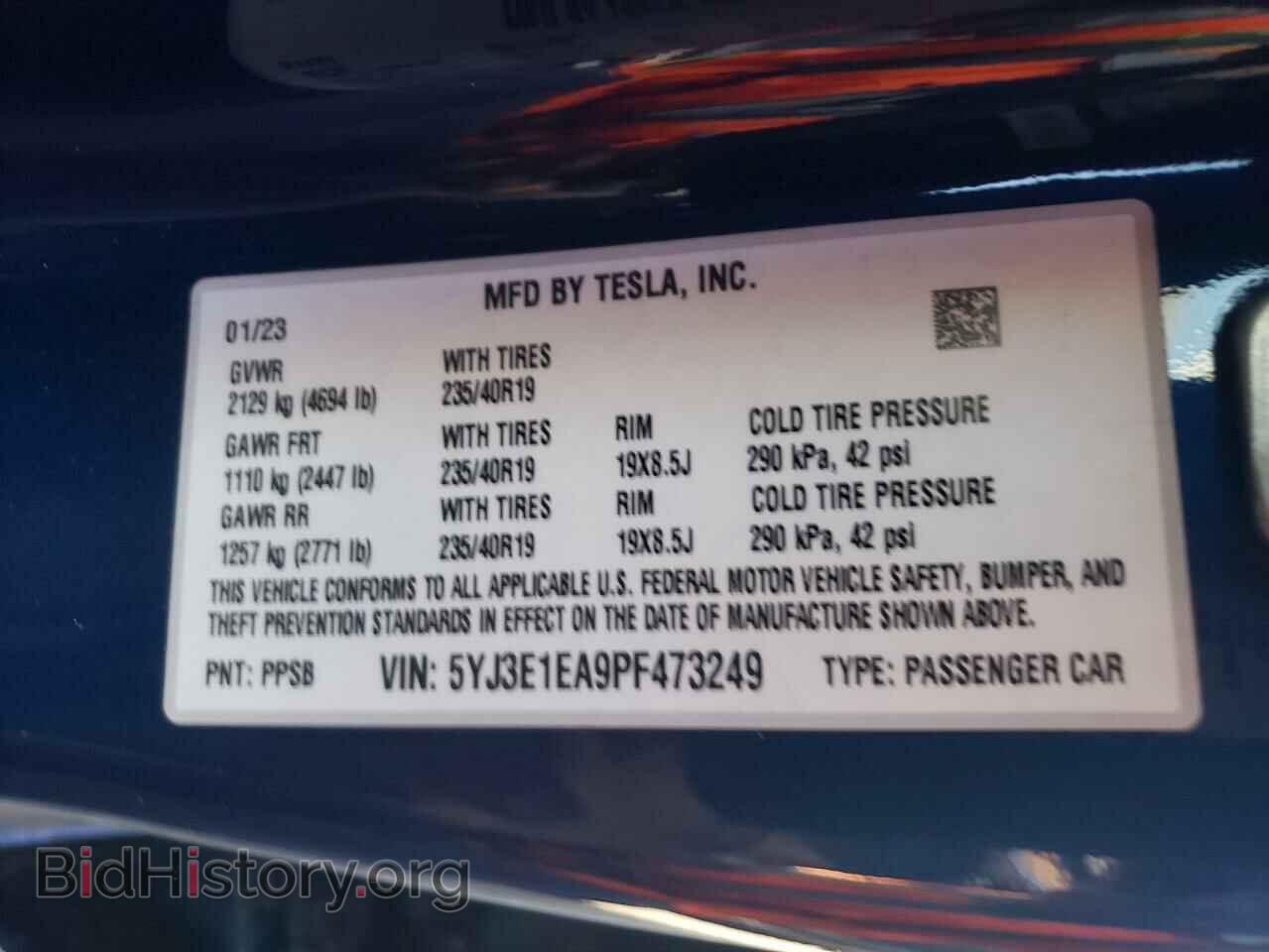 2023 TESLA MODEL 3 - VIN: 5YJ3E1EA9PF473249 - Photo 12
