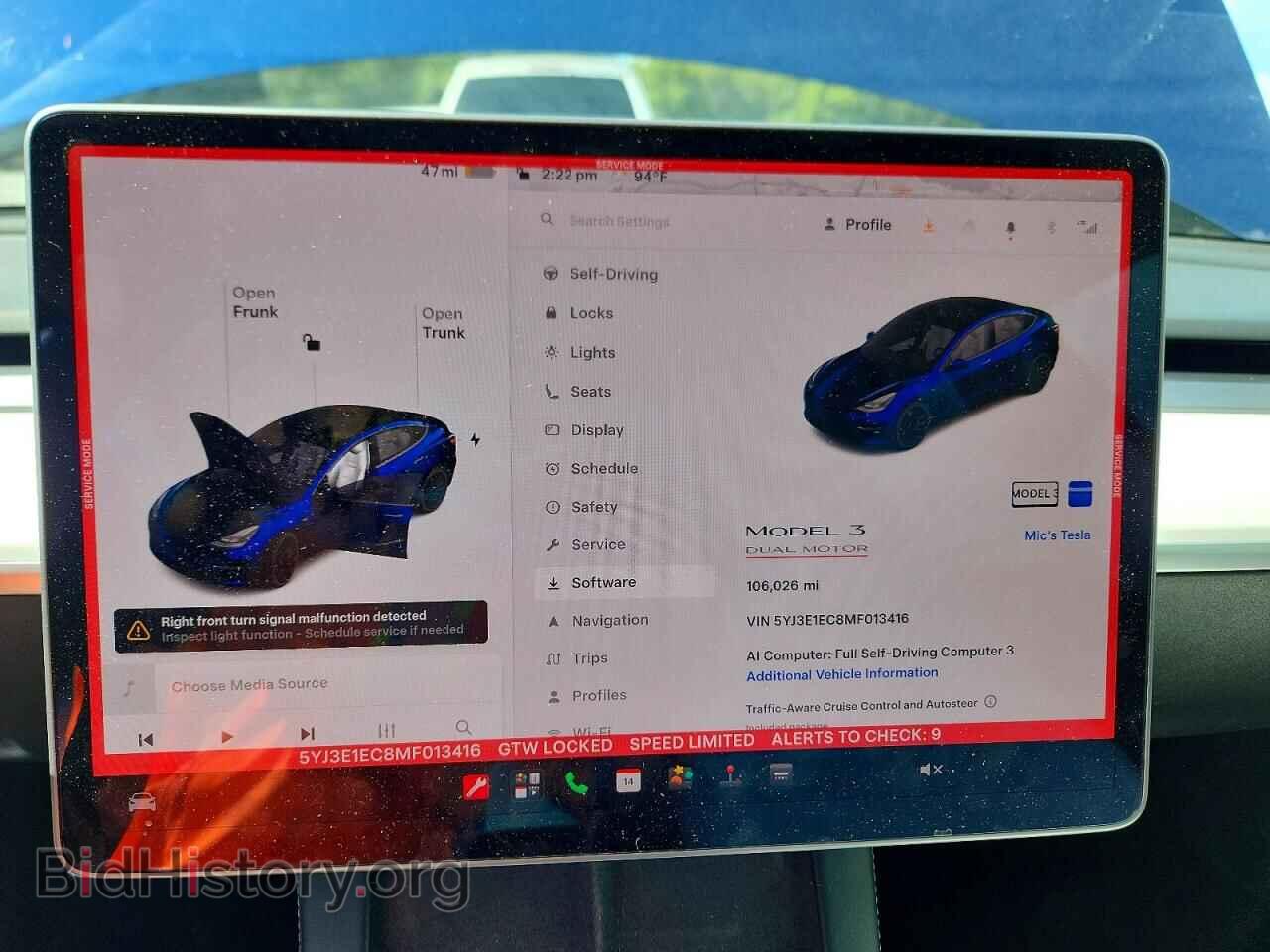 2021 TESLA MODEL 3 - VIN: 5YJ3E1EC8MF013416 - Photo 9