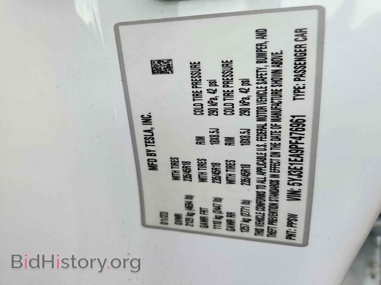 2023 TESLA MODEL 3 - VIN: 5YJ3E1EA9PF476961 - Photo 13