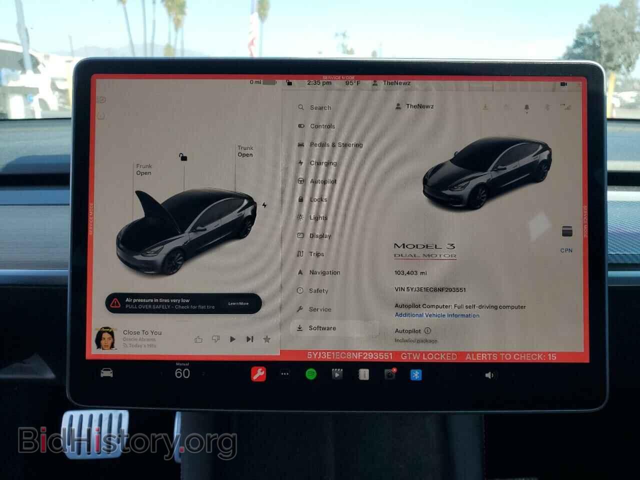 2022 TESLA MODEL 3 - VIN: 5YJ3E1EC8NF293551 - Фото 9