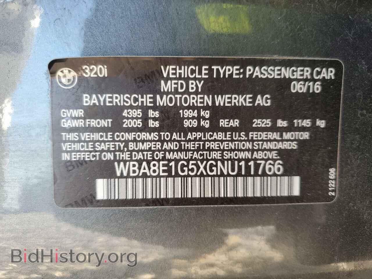 2016 BMW 3 SERIES - VIN: WBA8E1G5XGNU11766 - Фото 12