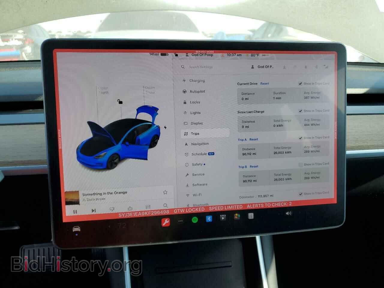 2019 TESLA MODEL 3 - VIN: 5YJ3E1EA9KF296498 - Фото 9