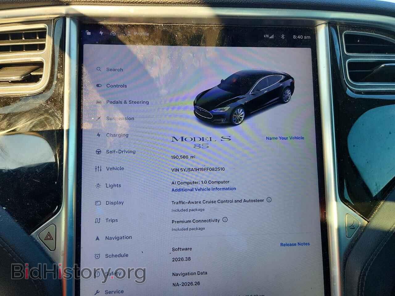 2015 TESLA MODEL S - VIN: 5YJSA1H19FF082510 - Photo 9