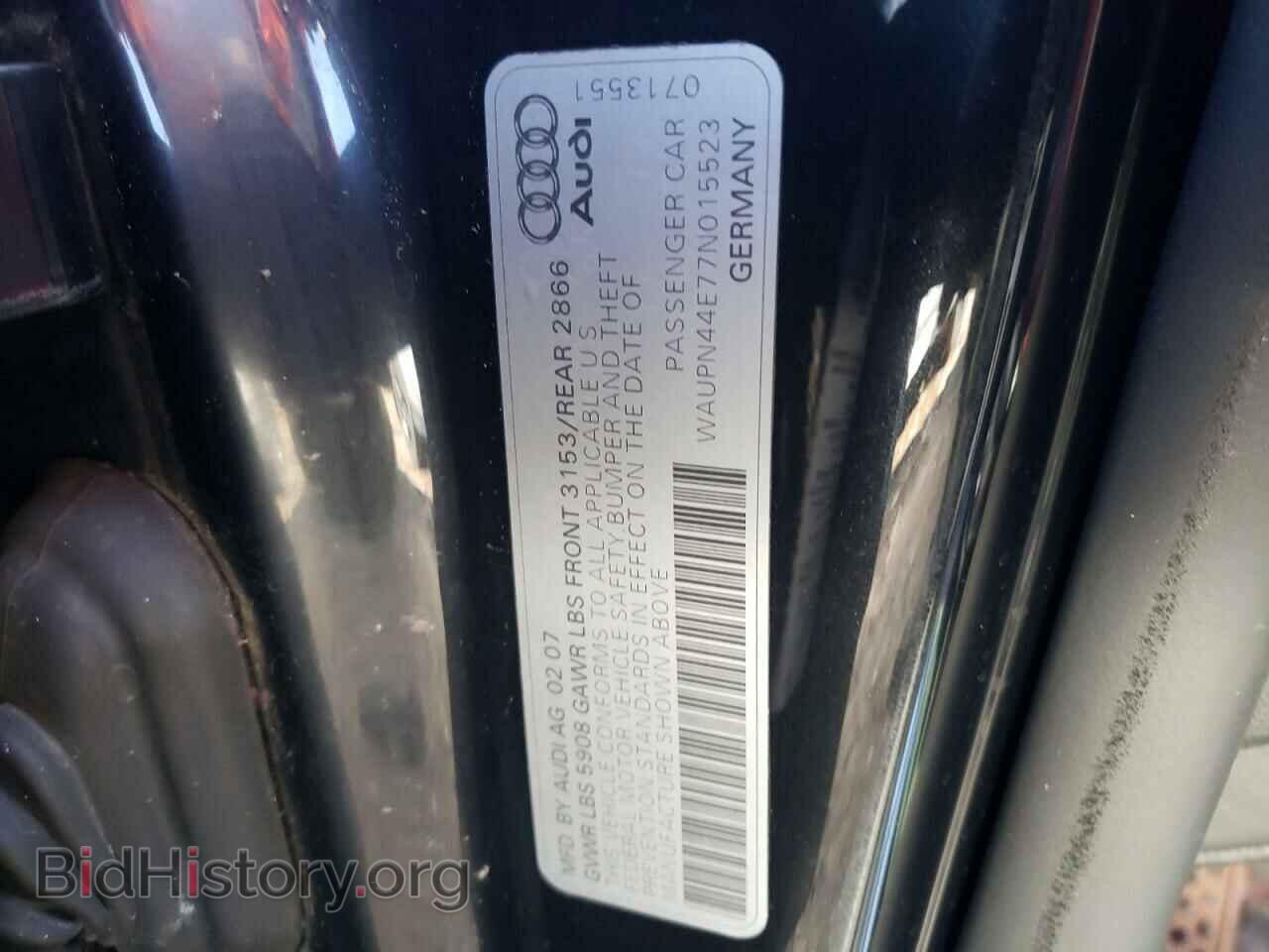 2007 AUDI S8 - VIN: WAUPN44E77N015523 - Photo 12
