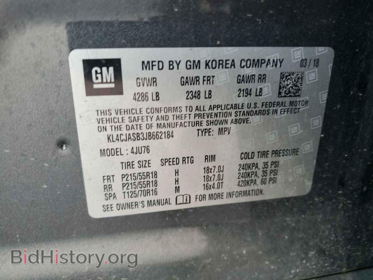 2018 BUICK ENCORE - VIN: KL4CJASB3JB662184 - Photo 13