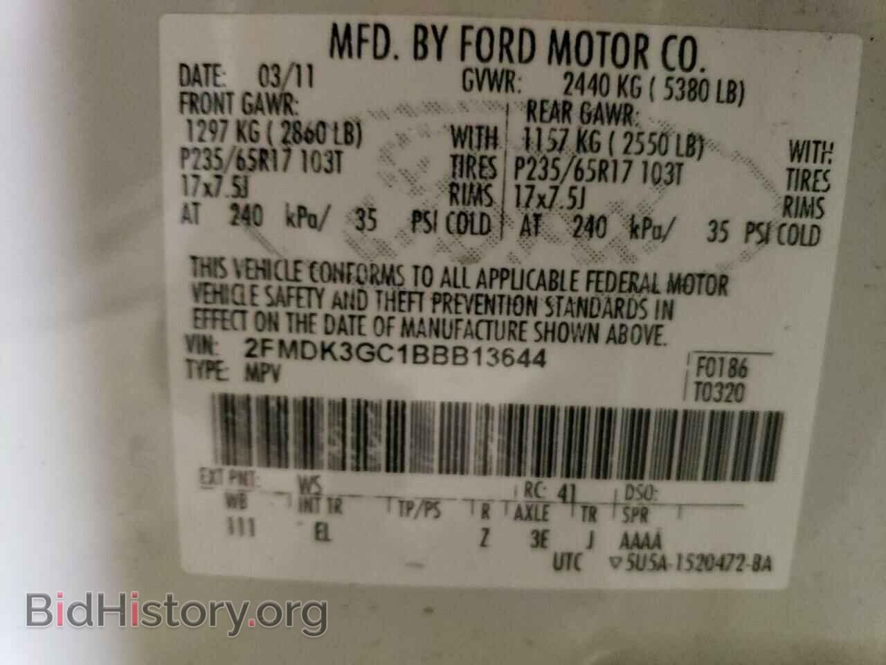 2011 FORD EDGE - VIN: 2FMDK3GC1BBB13644 - Photo 13