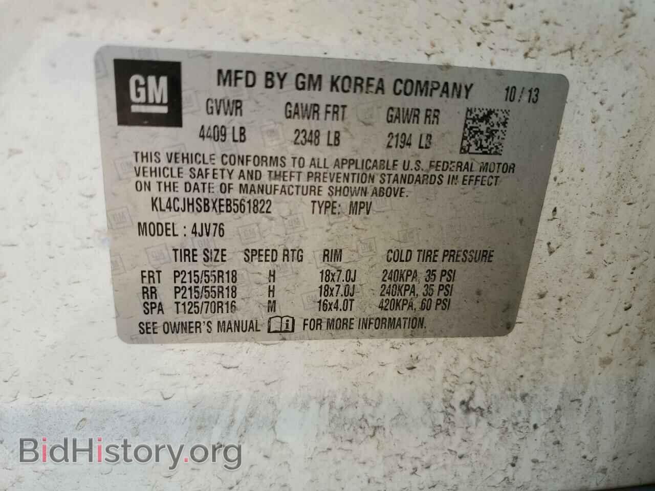 2014 BUICK ENCORE - VIN: KL4CJHSBXEB561822 - Photo 13