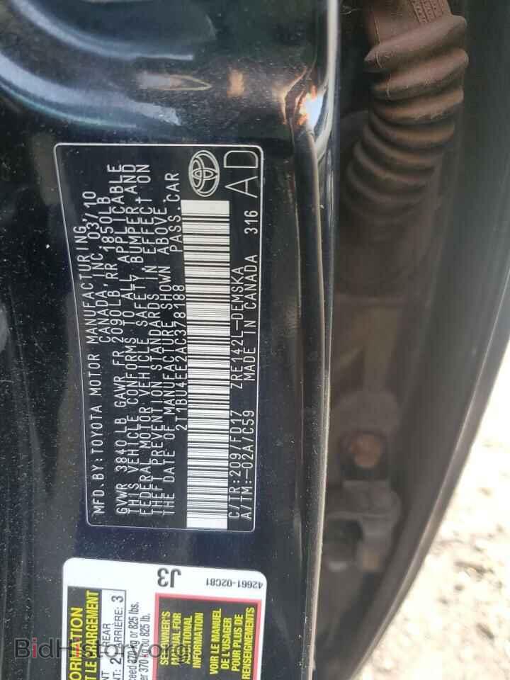 2010 TOYOTA COROLLA - VIN: 2T1BU4EE2AC378188 - Фото 12