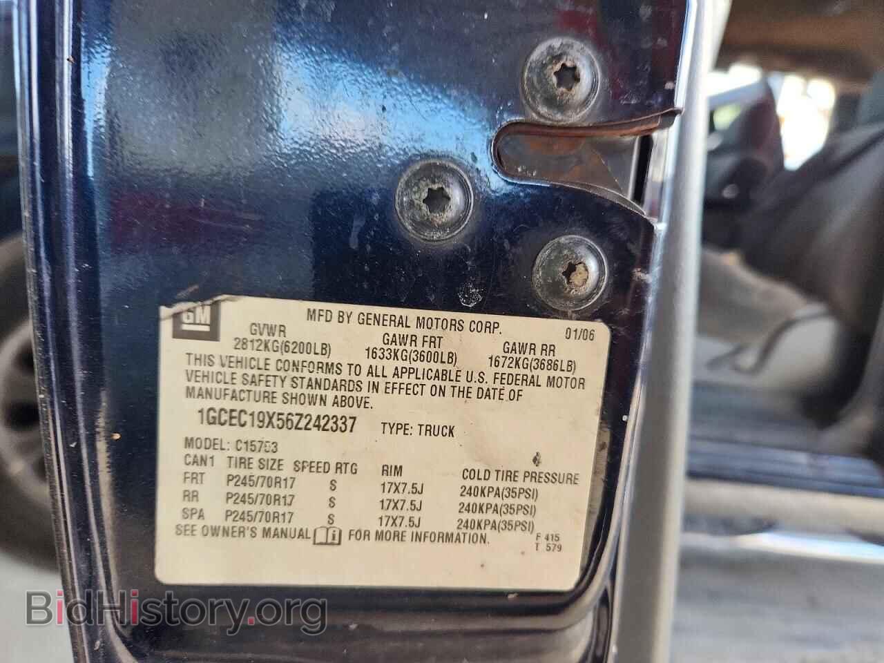 2006 CHEVROLET SILVERADO - VIN: 1GCEC19X56Z242337 - Фото 12