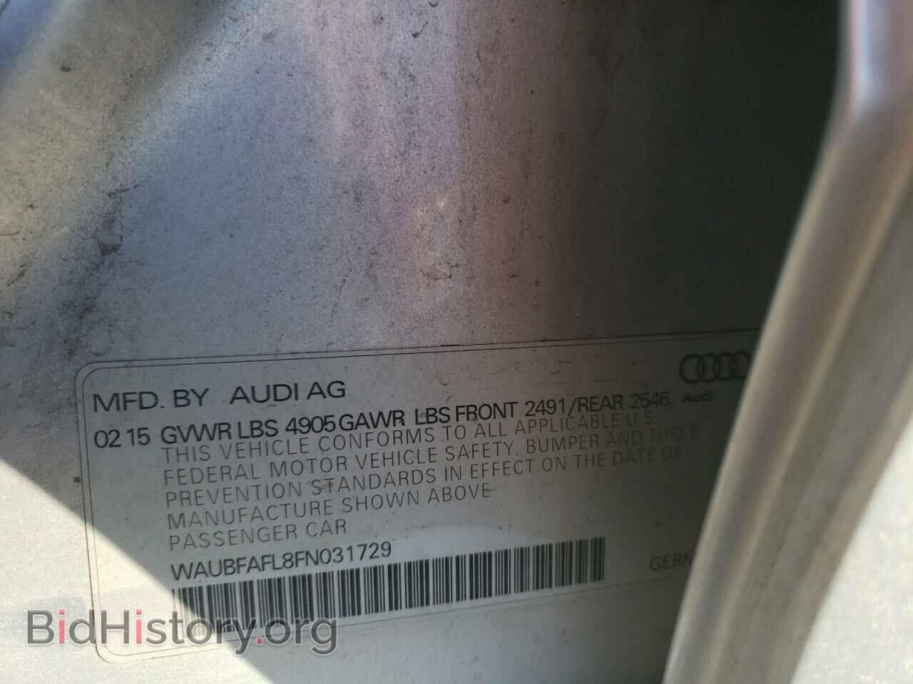 2015 AUDI A4 - VIN: WAUBFAFL8FN031729 - Фото 12