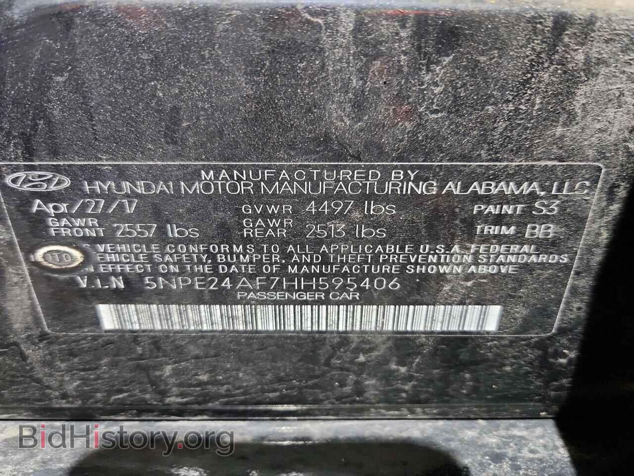 2017 HYUNDAI SONATA - VIN: 5NPE24AF7HH595406 - Фото 12