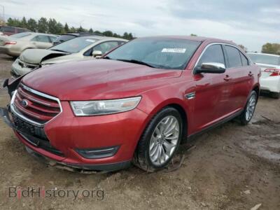 2013 Ford TAURUS Taurus LIM, red — VIN 1FAHP2F80DG208499, Copart
