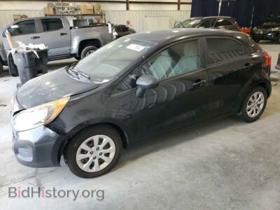 2012 Kia RIO LX, black — VIN KNADM5A33C6014971, Copart